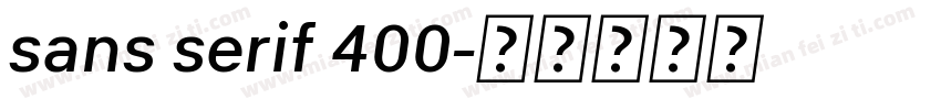 sans serif 400字体转换